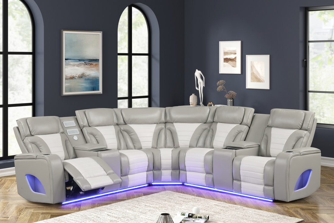 IBIZA POWER/POWER Black Reclining Sectional **NEW ARRIVAL**