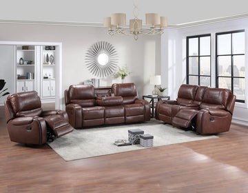 Conjunto de 3 piezas Keily con movimiento manual (sofá, loveseat y silla)