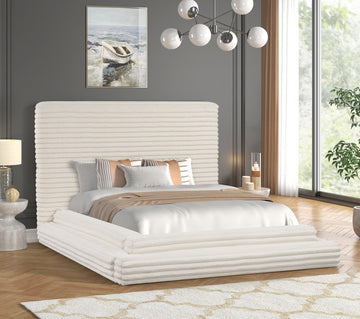 Mariah Beige Platform Bed